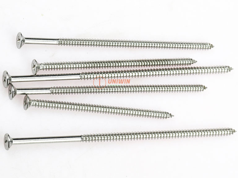 304 stainless steel extended countersunk head self-tapping screws